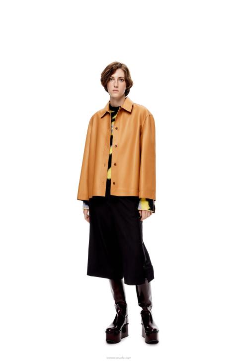 Loewe Tunic shirt in nappa 688V937 Women Warm Desert