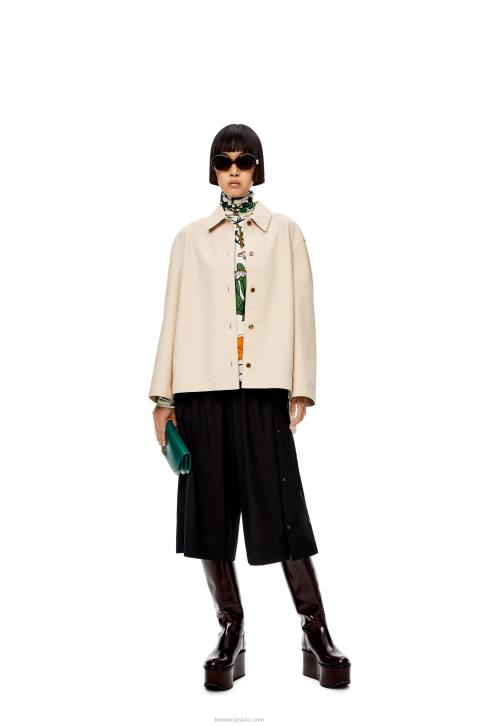 Loewe Tunic shirt in nappa 688V938 Women Ecru