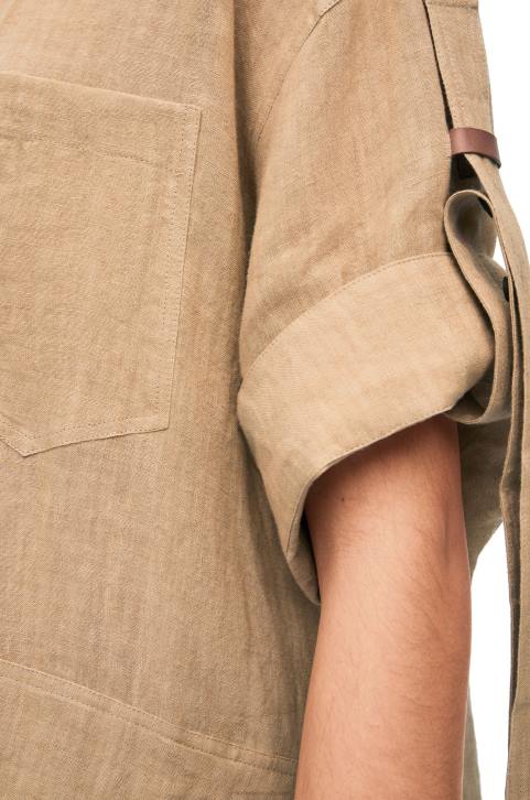 Loewe Workwear shirt in linen 688V863 Women Taos Taupe