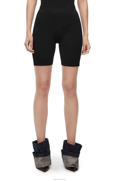Loewe Cycling shorts in viscose blend 688V972 Women Black