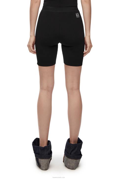 Loewe Cycling shorts in viscose blend 688V972 Women Black