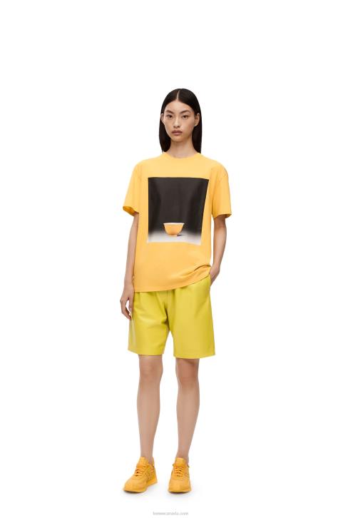Loewe Drawstring shorts in nappa 688V1129 Women Yellow