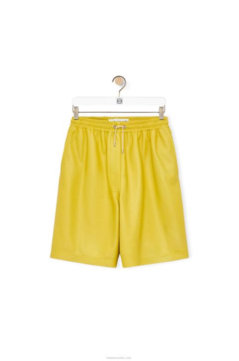 Loewe Drawstring shorts in nappa 688V1129 Women Yellow