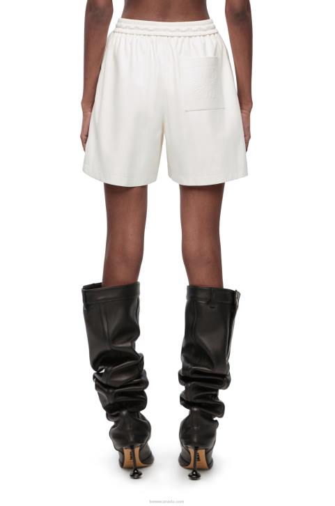 Loewe Shorts in nappa lambskin 688V1106 Women White