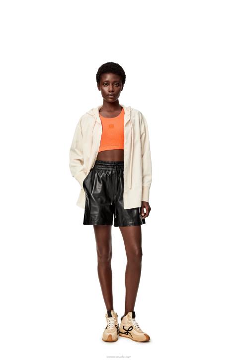 Loewe Shorts in nappa lambskin 688V1112 Women Black