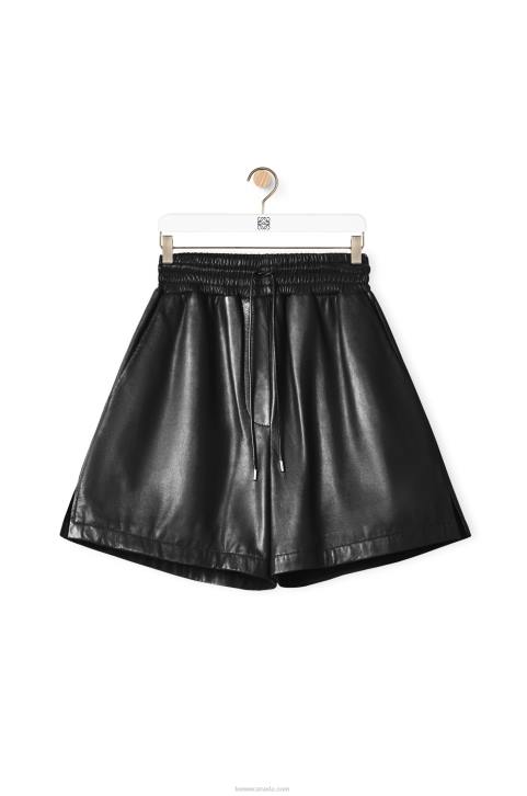 Loewe Shorts in nappa lambskin 688V1112 Women Black