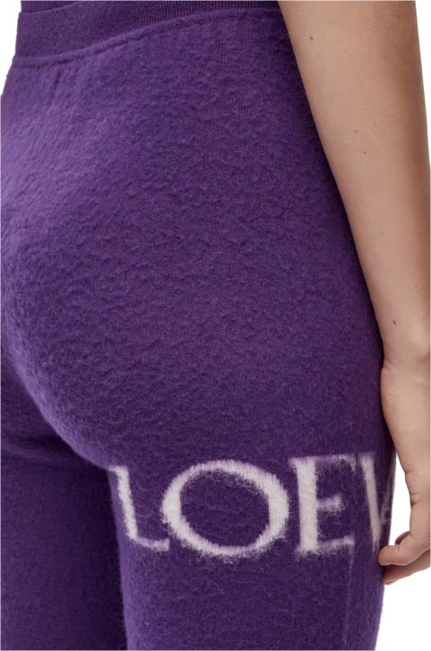 Loewe cycling shorts in wool 688V968 Women Purple