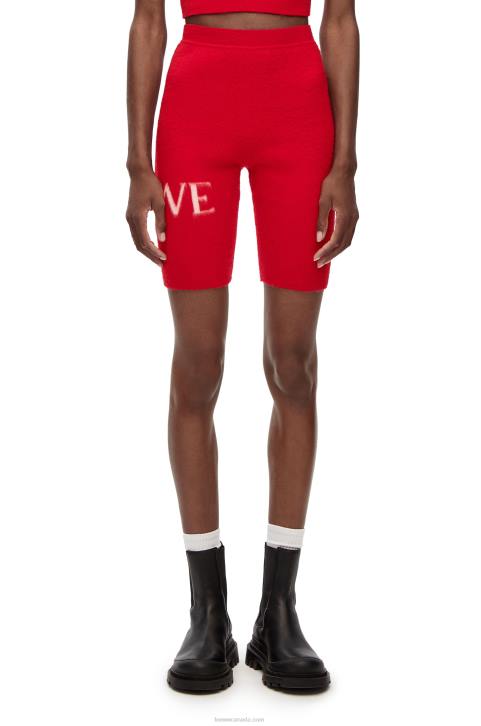 Loewe cycling shorts in wool 688V969 Women Red
