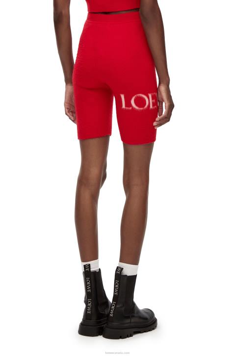 Loewe cycling shorts in wool 688V969 Women Red