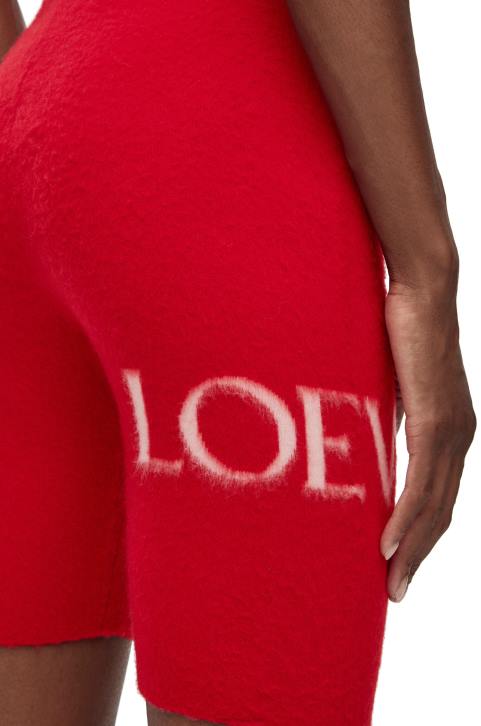Loewe cycling shorts in wool 688V969 Women Red