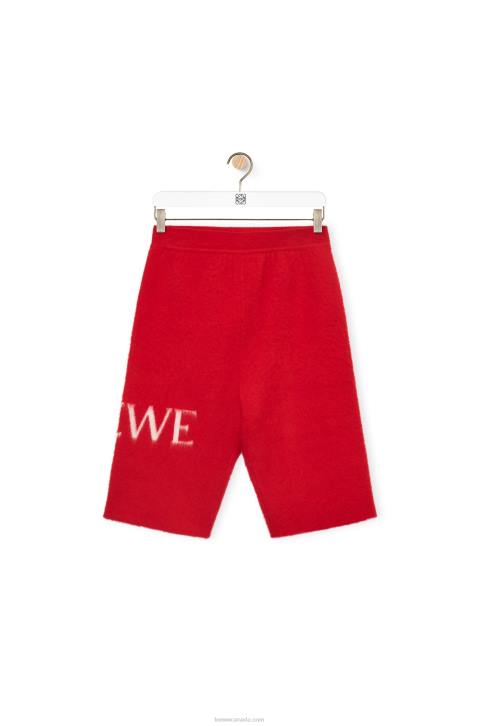 Loewe cycling shorts in wool 688V969 Women Red