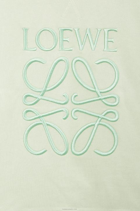 Loewe Anagram regular fit sweatshirt in cotton 688V813 Women Light Green