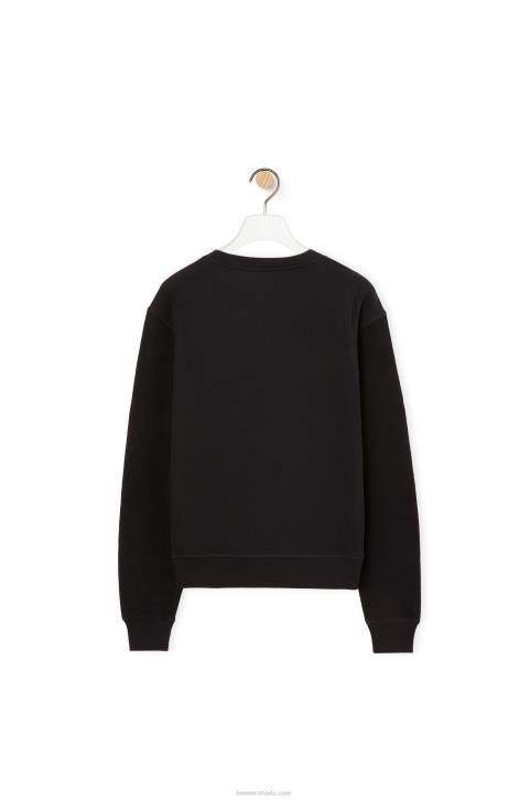Loewe Anagram regular fit sweatshirt in cotton 688V838 Women Black