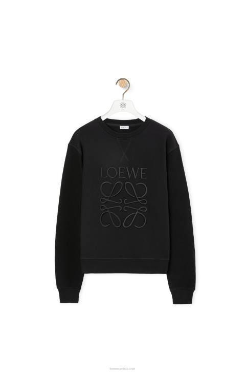 Loewe Anagram regular fit sweatshirt in cotton 688V838 Women Black