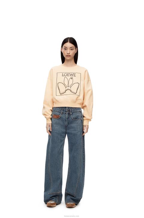 Loewe Bunny sweatshirt in cotton 688V805 Women Ivory