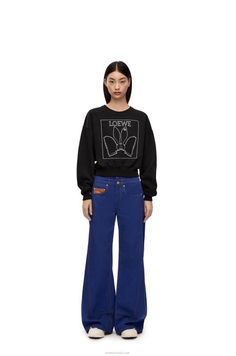 Loewe Bunny sweatshirt in cotton 688V806 Women Black