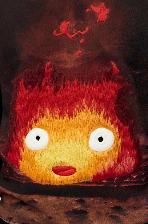 Loewe Calcifer sweatshirt in cotton 688V843 Women Black/Multicolor