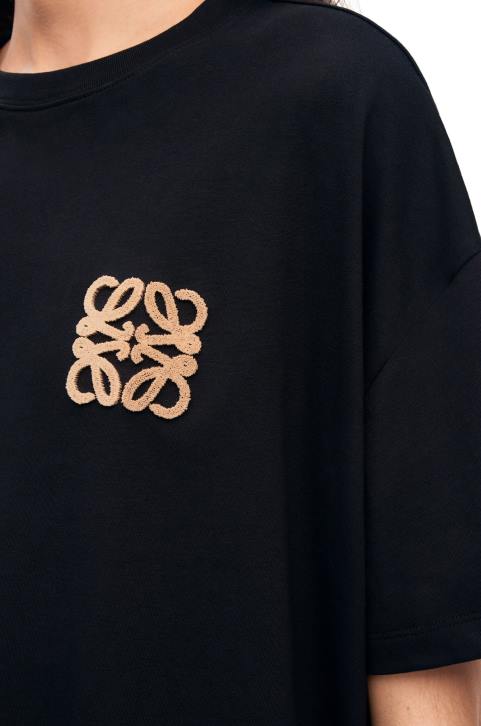 Loewe Anagram craft T-shirt in cotton 688V793 Women Black
