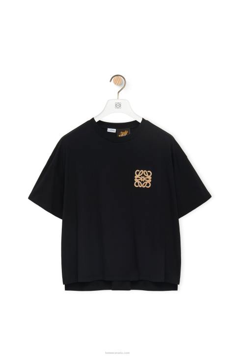 Loewe Anagram craft T-shirt in cotton 688V793 Women Black