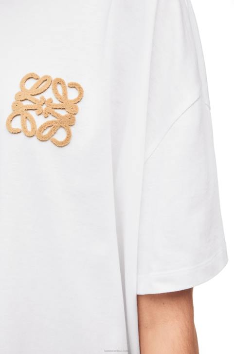 Loewe Anagram craft T-shirt in cotton 688V795 Women White/Beige