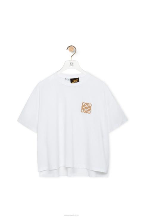 Loewe Anagram craft T-shirt in cotton 688V795 Women White/Beige
