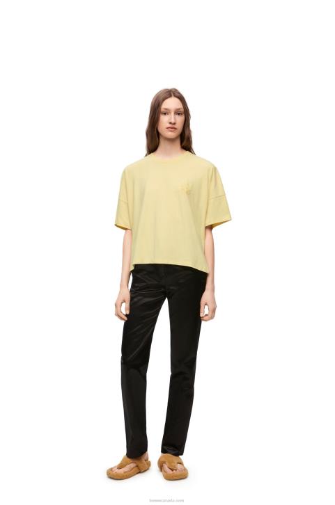 Loewe Boxy fit T-shirt in cotton 688V780 Women Light Lemon