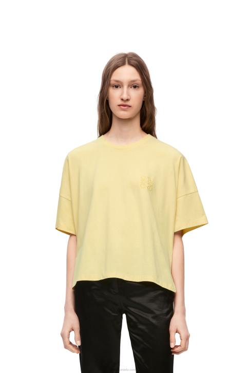 Loewe Boxy fit T-shirt in cotton 688V780 Women Light Lemon