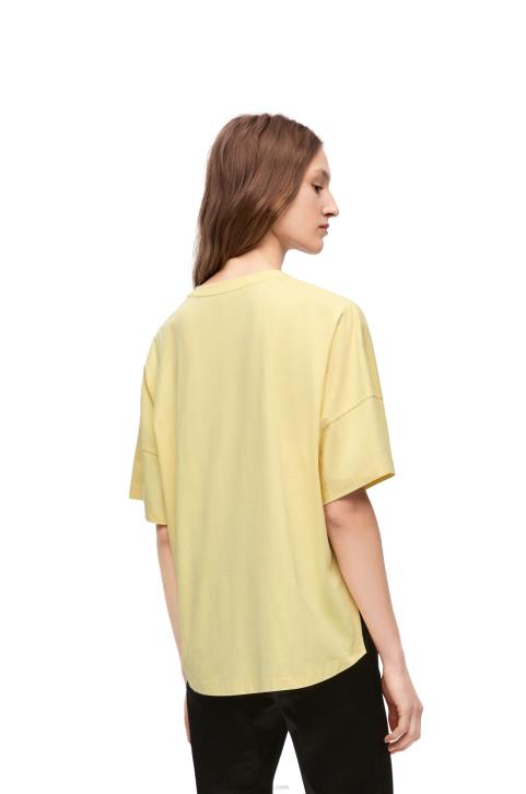 Loewe Boxy fit T-shirt in cotton 688V780 Women Light Lemon
