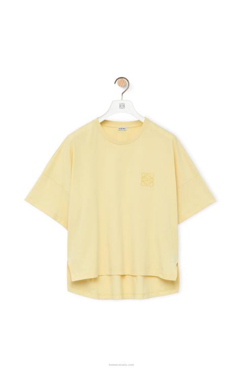 Loewe Boxy fit T-shirt in cotton 688V780 Women Light Lemon