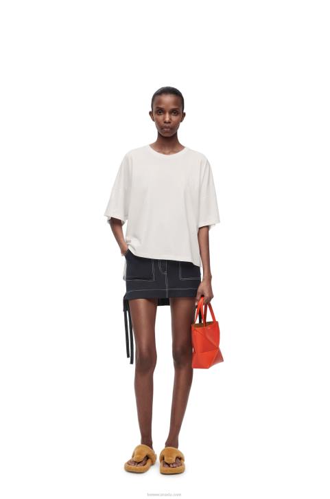Loewe Boxy fit T-shirt in cotton 688V800 Women White