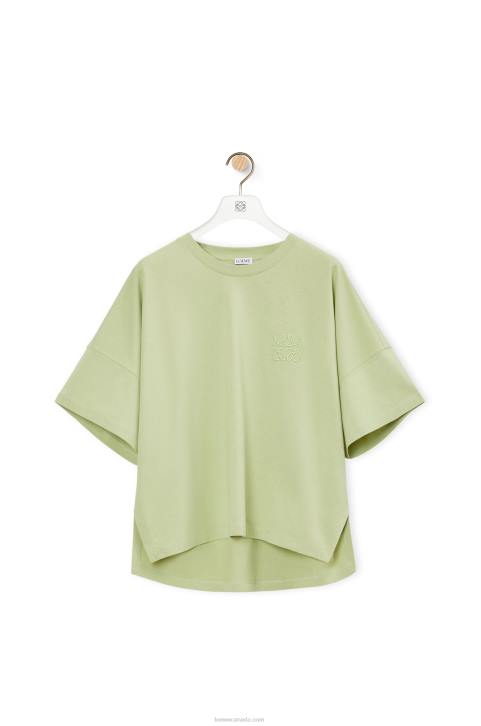 Loewe Boxy fit T-shirt in cotton 688V814 Women Pale Green