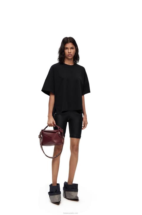 Loewe Boxy fit T-shirt in cotton 688V823 Women Black