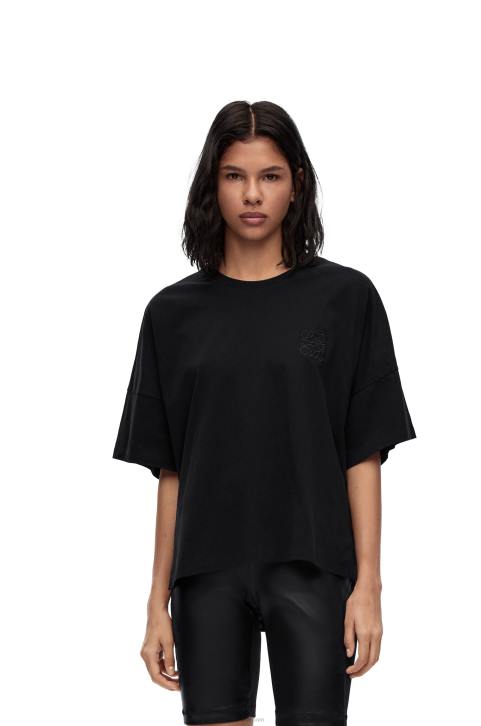 Loewe Boxy fit T-shirt in cotton 688V823 Women Black