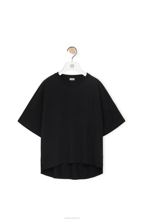 Loewe Boxy fit T-shirt in cotton 688V823 Women Black