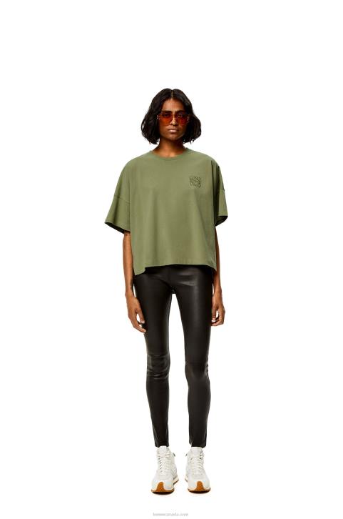 Loewe Boxy fit T-shirt in cotton 688V827 Women Sage