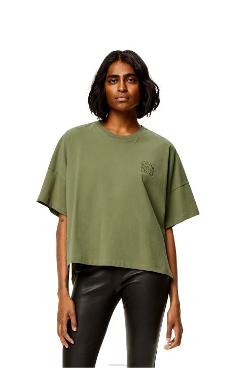 Loewe Boxy fit T-shirt in cotton 688V827 Women Sage