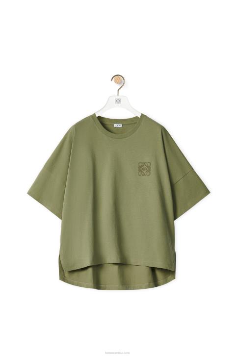 Loewe Boxy fit T-shirt in cotton 688V827 Women Sage