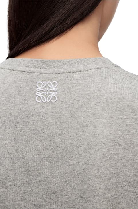 Loewe Bunny T-shirt in cotton 688V807 Women Grey Melange
