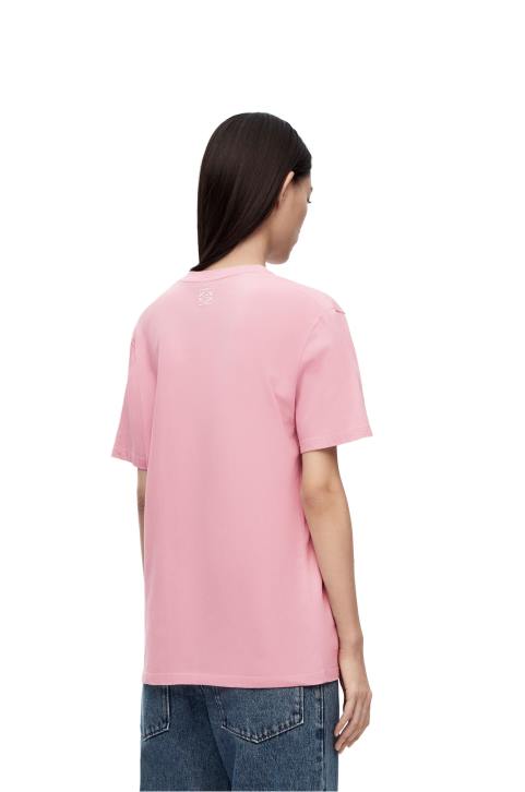 Loewe Bunny T-shirt in cotton 688V808 Women Bright Pink