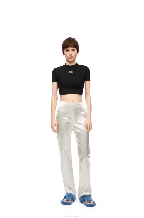 Loewe Cropped top in cotton 688V888 Women Black