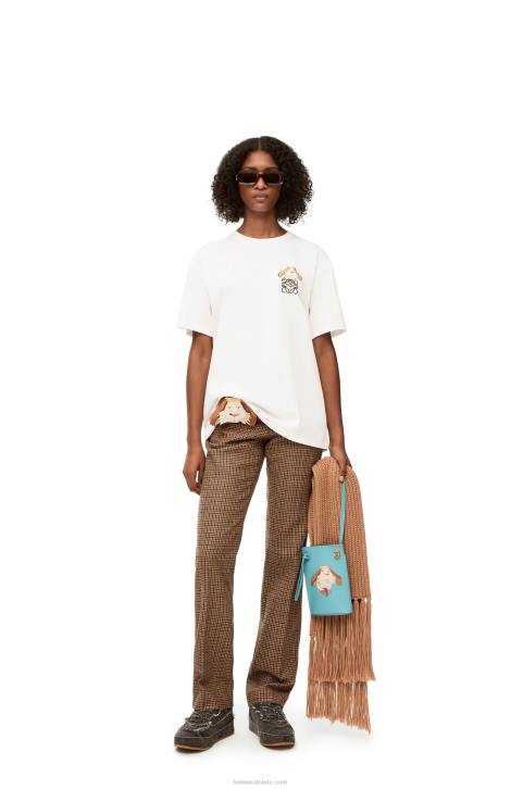 Loewe Heen Anagram T-shirt in cotton 688V845 Women White