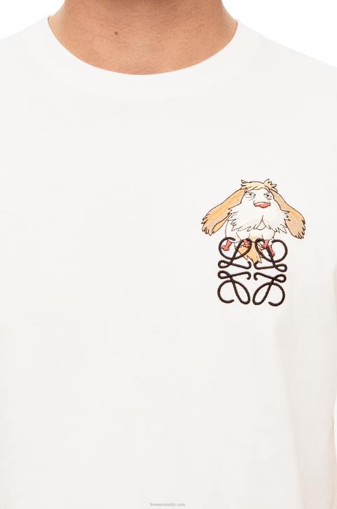 Loewe Heen Anagram T-shirt in cotton 688V845 Women White