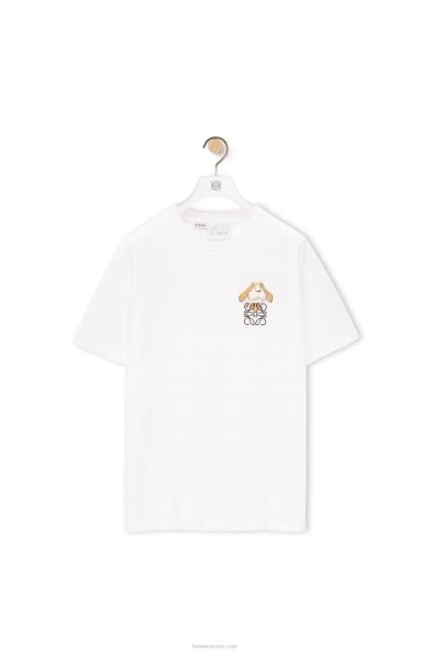 Loewe Heen Anagram T-shirt in cotton 688V845 Women White