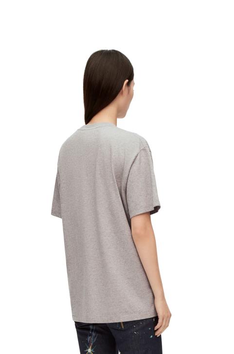 Loewe Heen Anagram T-shirt in cotton 688V846 Women Grey Melange