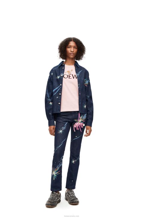 Loewe Heen T-shirt in cotton 688V832 Women Chalk