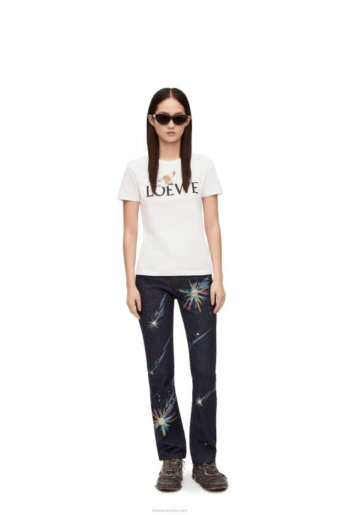 Loewe Heen T-shirt in cotton 688V833 Women White