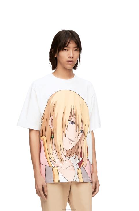 Loewe Howl embellished T-shirt in cotton 688V835 Women White/Beige