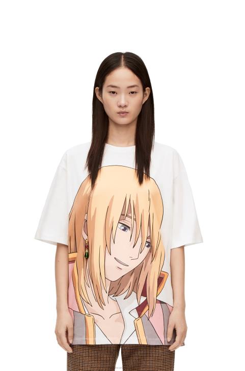 Loewe Howl embellished T-shirt in cotton 688V835 Women White/Beige