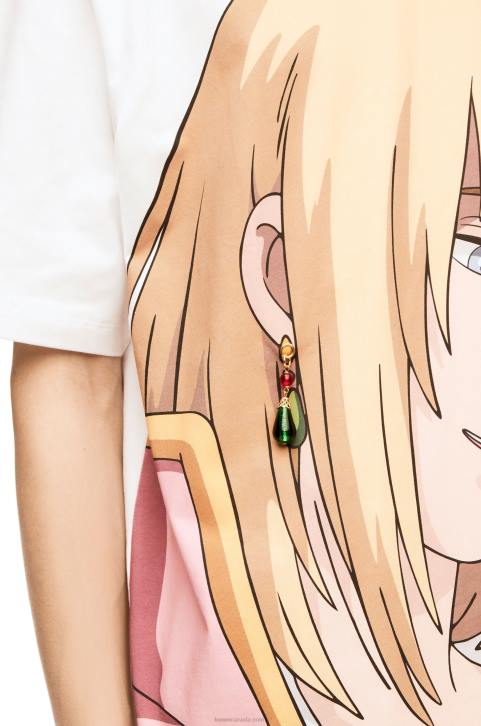 Loewe Howl embellished T-shirt in cotton 688V835 Women White/Beige