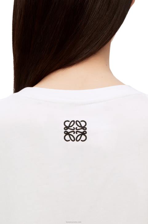 Loewe Howl embellished T-shirt in cotton 688V835 Women White/Beige
